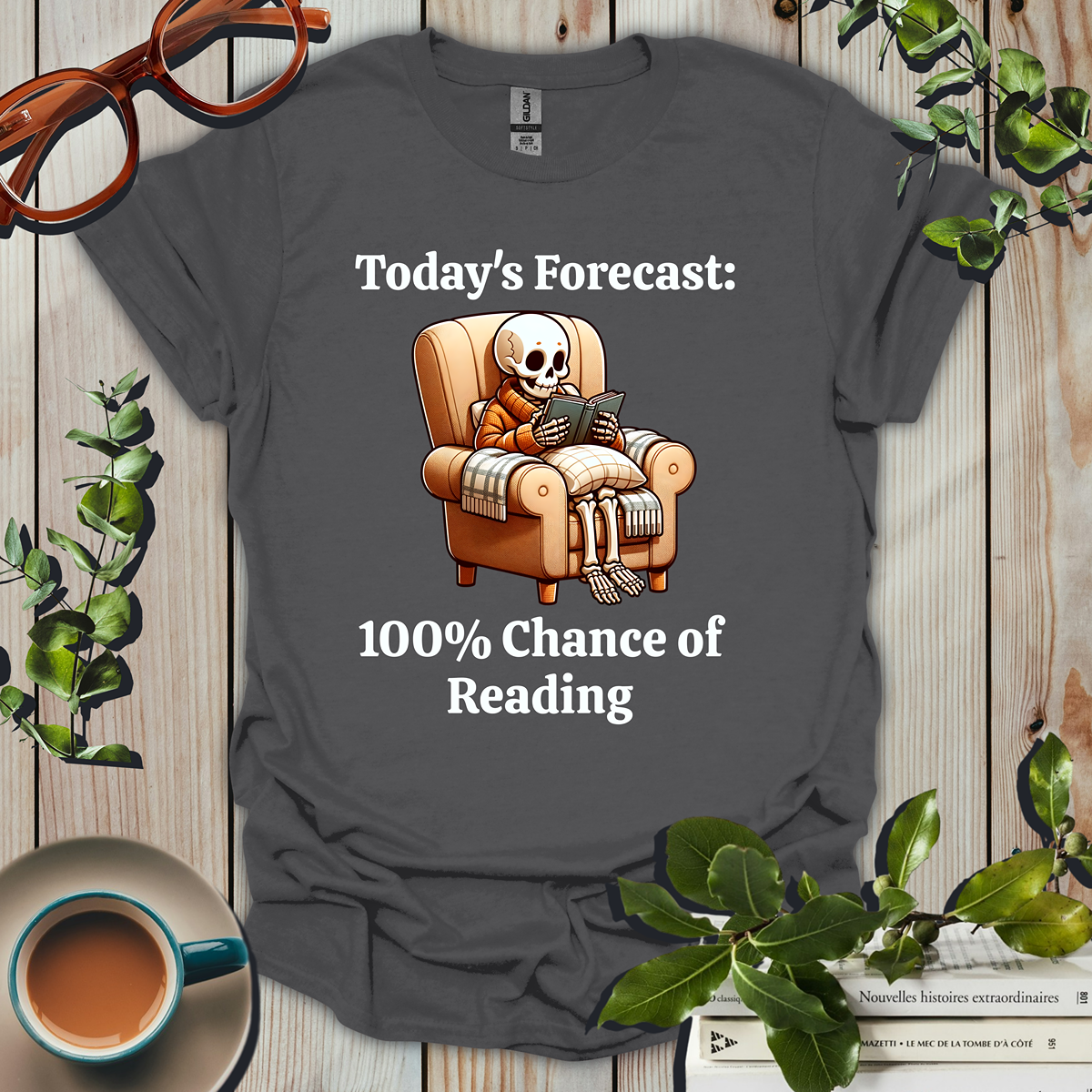 100% Chance Of Reading T-Shirt