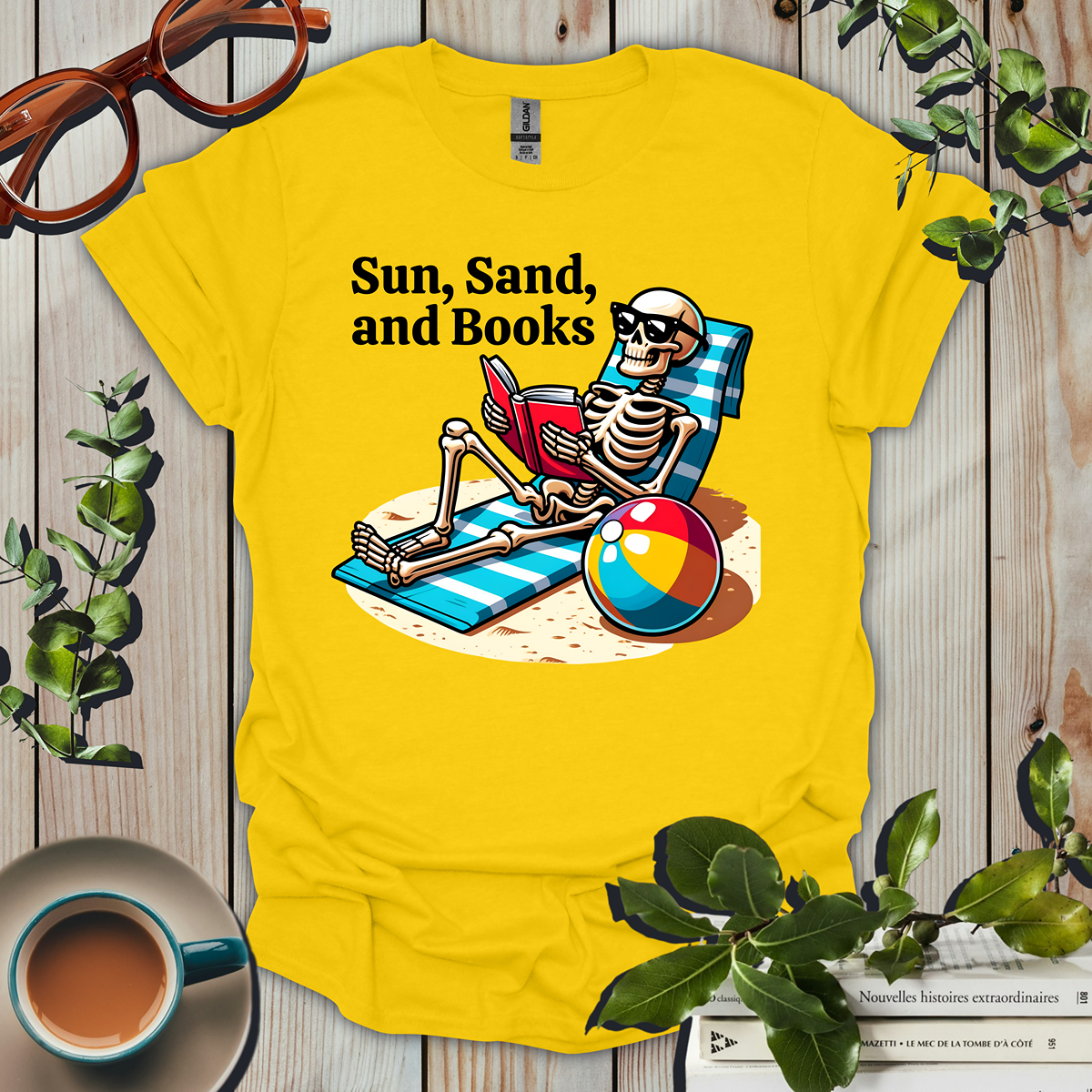 Sun, Sand, And Books T-Shirt