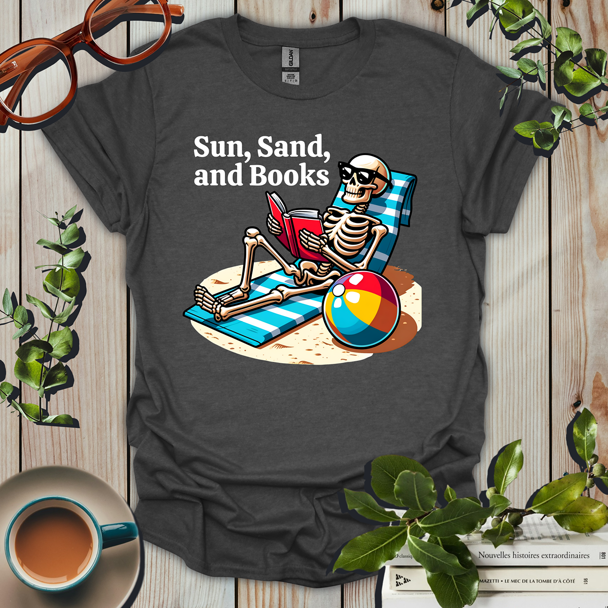 Sun, Sand, And Books T-Shirt