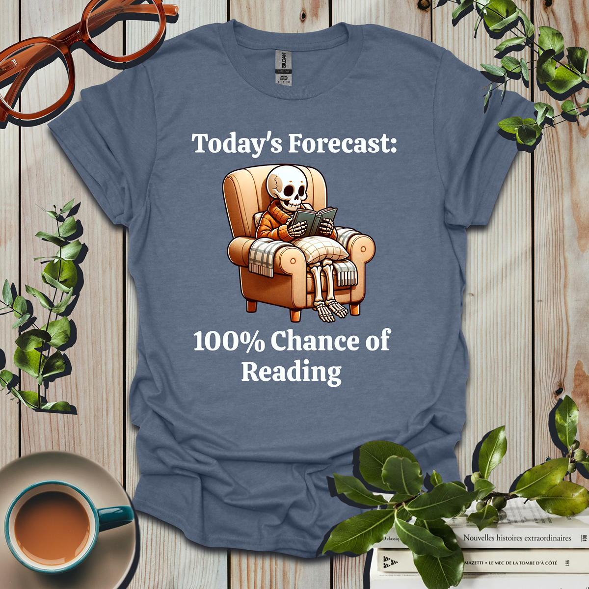 100% Chance Of Reading T-Shirt