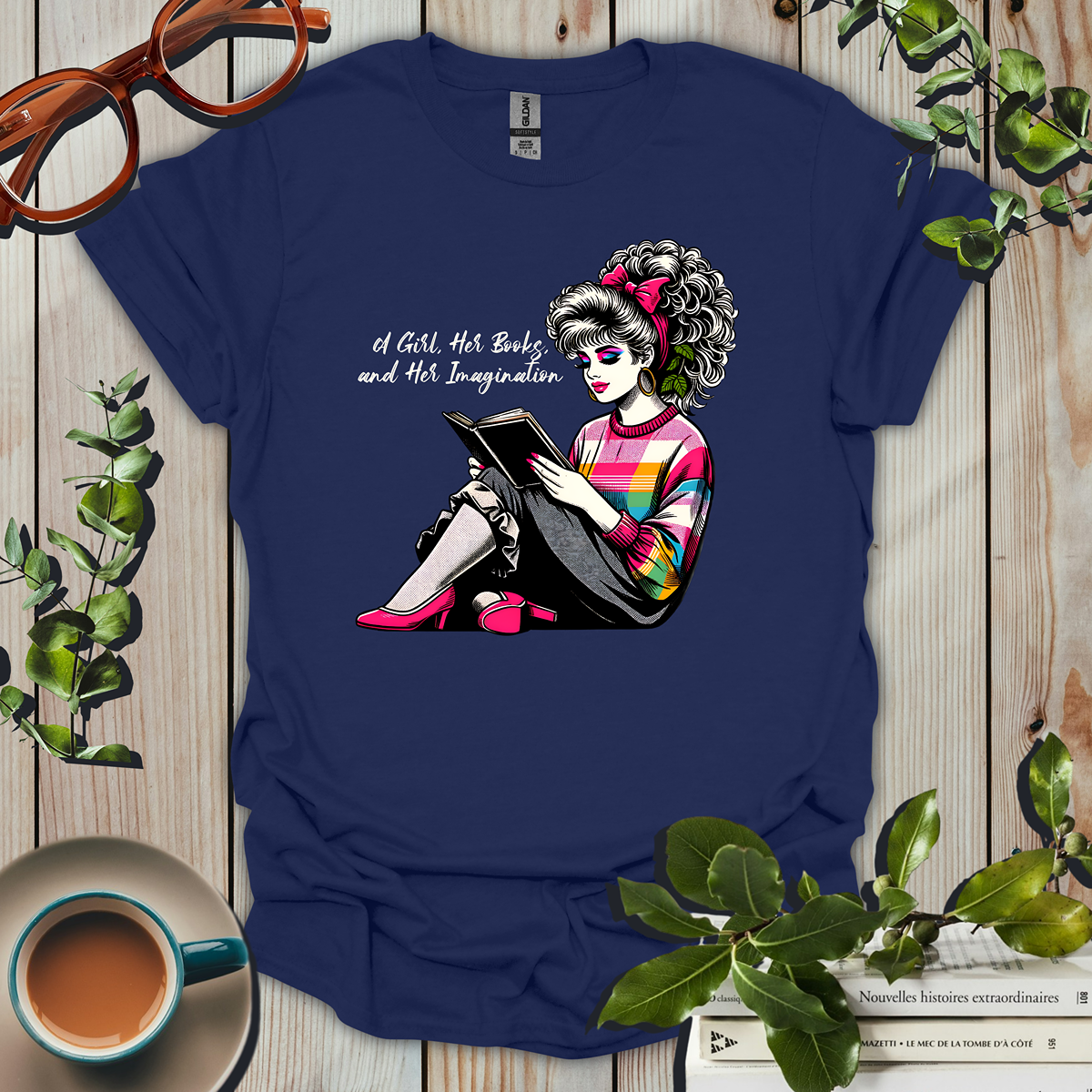 A Girl Her Books And Her Imagination T-Shirt