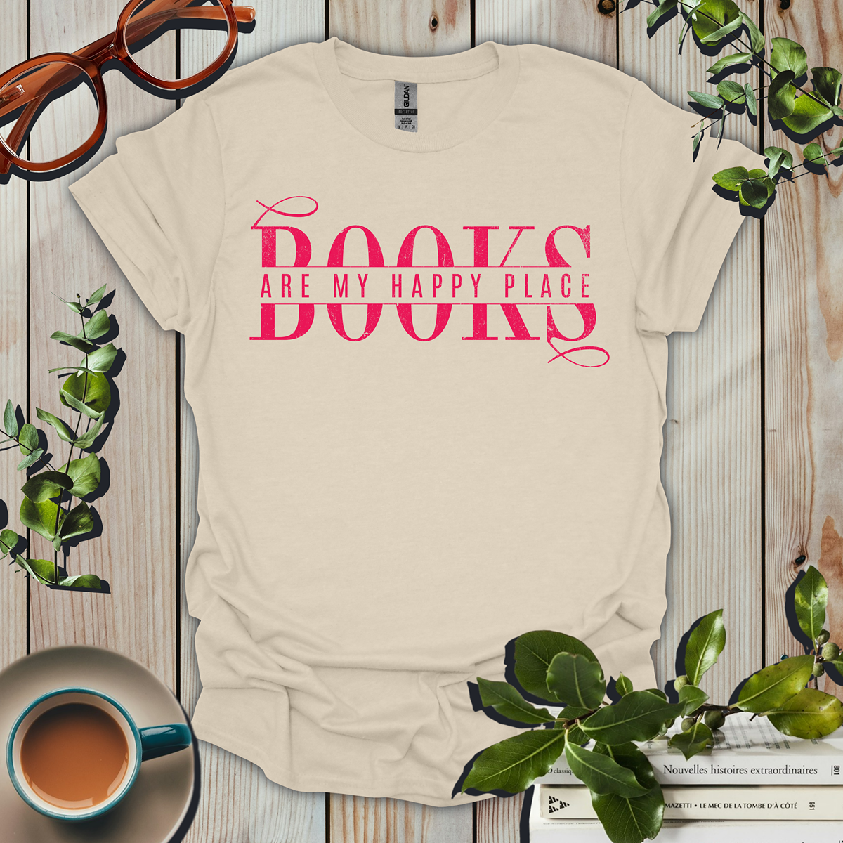 Books Are My Happy Place T-Shirt