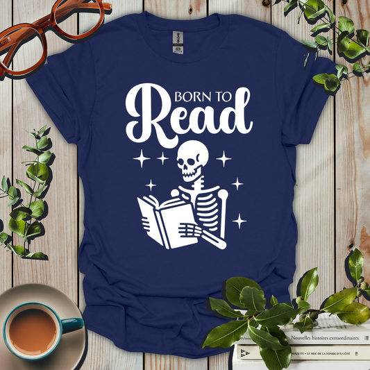 Born To Read Skeleton T-Shirt