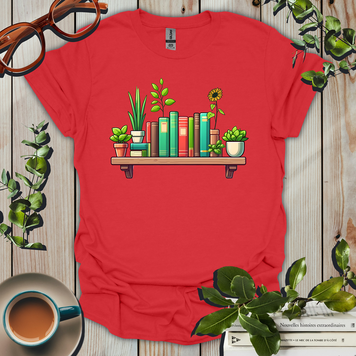 Botanical Book Lover T-Shirt