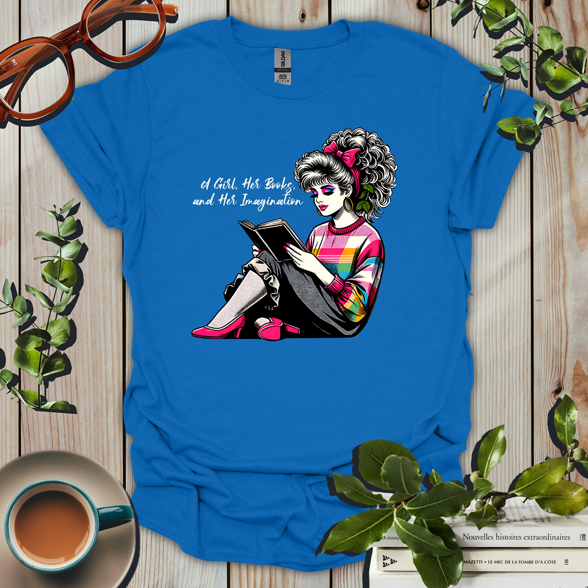 A Girl Her Books And Her Imagination T-Shirt