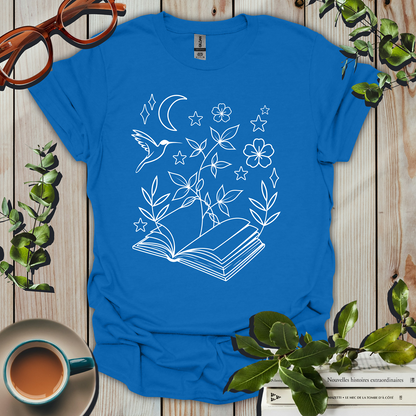 Elegant Open Book Design Book Lover T-Shirt